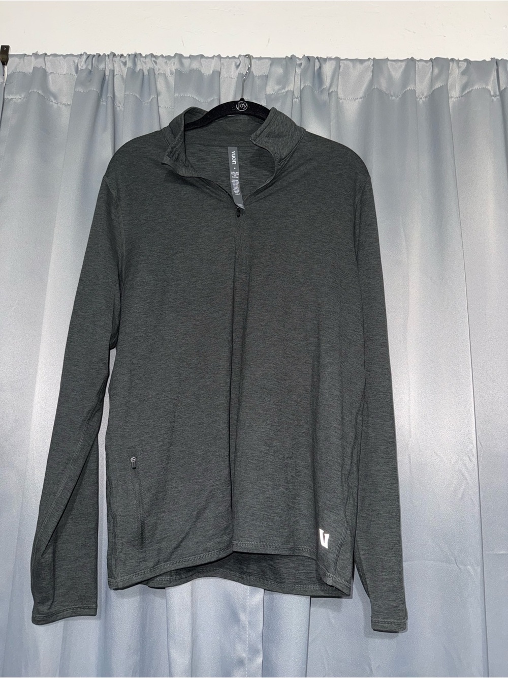 Vuori Charcoal Gray Quarter-Zip Pullover